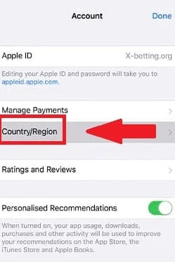 Смена региона в IPhone